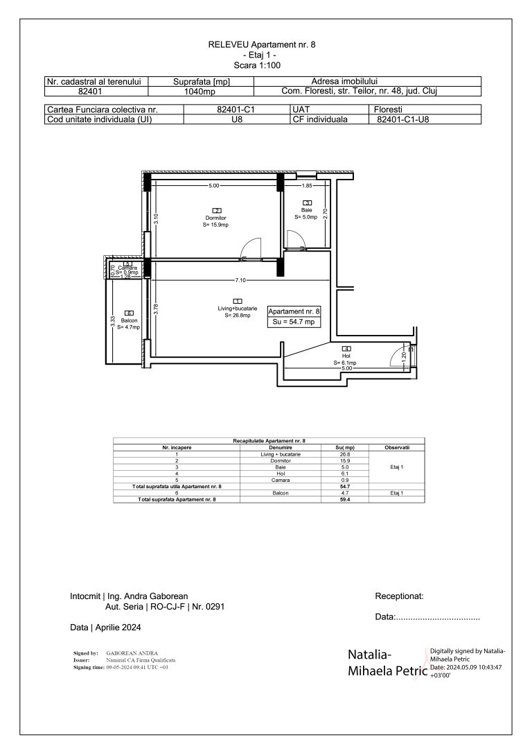 releveu 82401-c1-u8 teilor 48 apartament 8